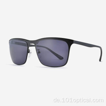 Quadratische Metall-Sonnenbrille für Damen und Herren